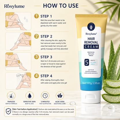 🌟LAST DAY SALE!!🎁Painless Full Body Hair Removal Cream for Men & Women– Skin-friendly for all areas🌿